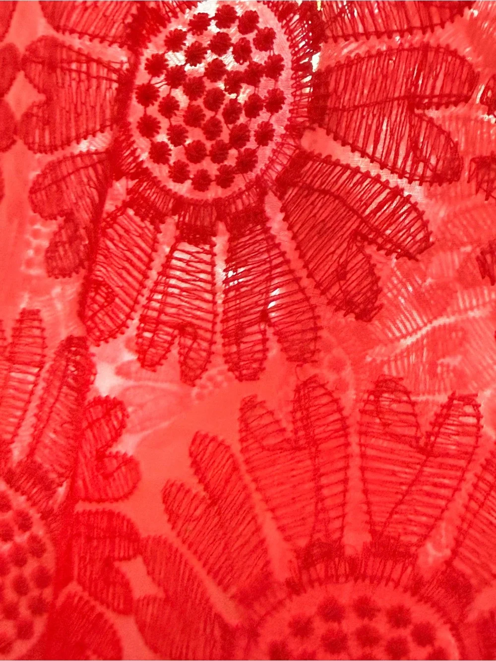 Trixxi Strapless Coral Orange lace Sunburst Dress Junior size 12